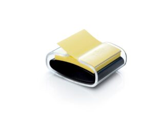 Post-it® Z-Notes PRO Dispenser + 1 Pad Super Sticky Z-Notes, Canary Yellow, 76 mm x 76 mm