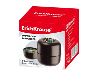 Paper clip dispenser with coloured clips, 30 pcs EK