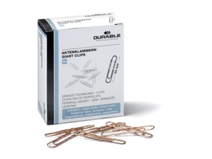 Paperclips 50mm copper 100  /box Durable