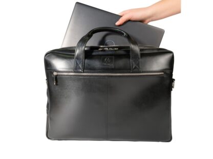 Exactive leather Laptop Double Bag black - Image 2