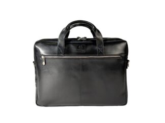 Exactive leather Laptop Double Bag black