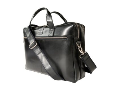 Exactive leather Laptop Double Bag black - Image 4