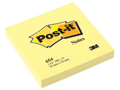Sticky notes Post-it 76x76mm 100 sheets Canary Yellow 3M