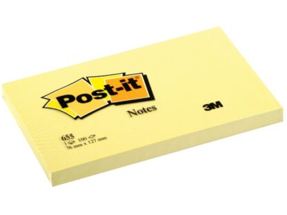 Sticky notes Post-it 56x127mm 100 sheets Canary Yellow 3M