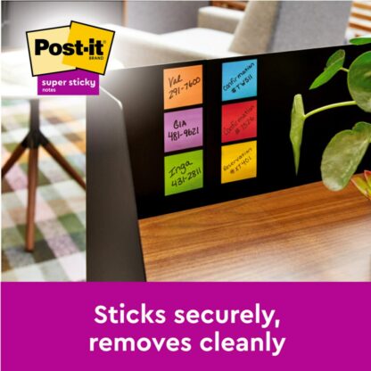 Post-it Super Sticky notes, 76x76mm, 90 sheets,  5-pack