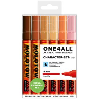 Acrylic marker One4All 227HS 4 mm Wallet Character-Set 6 pcs.