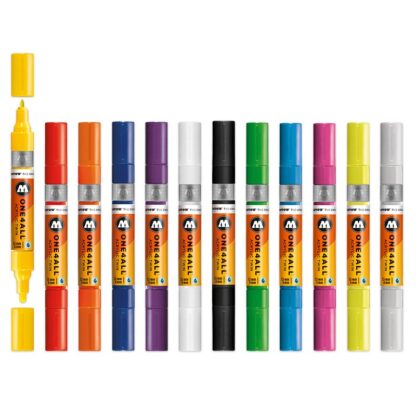 Acrylic marker One4All Twin 1,5/4 mm Box Main-Kit 1, 12 pieces