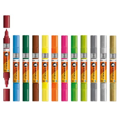 Acrylic marker One4All Twin 1,5/4 mm Box Main-Kit 2, 12 pieces - Image 2