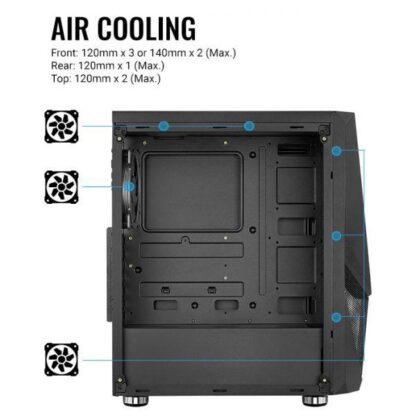 PC Case Aerocool Zauron fRGB black - Image 2
