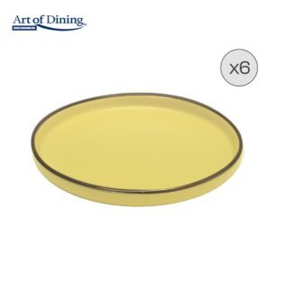 SET OF 6 CERAMIC DESSERT PLATES 20 CM, MEDEEA
