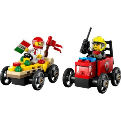 Pizza vs. Fire Truck Race Car Pack 60458 - Image 5