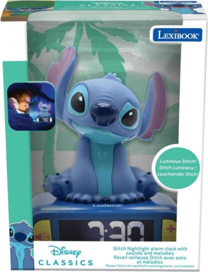 STITCH 3D LIGHT ALARM CLOCK