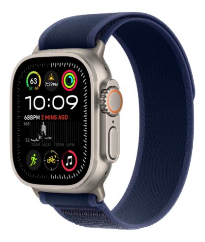 Apple Watch Ultra 2 GPS + Cellular 49mm Natural Titanium Case with Blue Trail Loop - S/M - Image 2