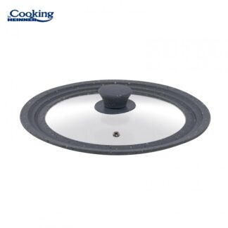 GLASS LID WITH ADJUSTABLE SILICONE EDGE ON 3 SIZES, 28/30/32 CM