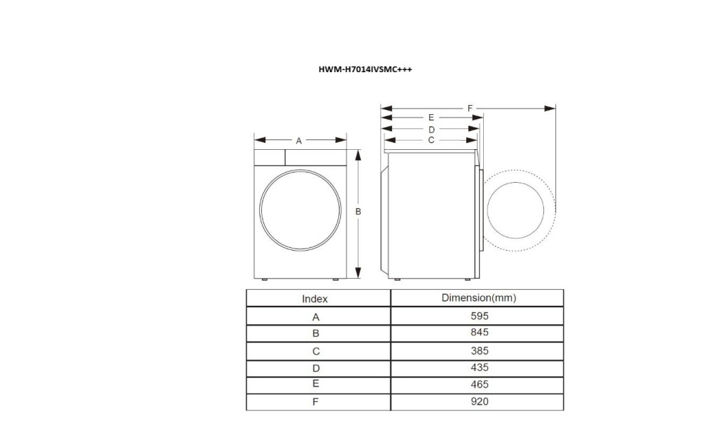 WASHING MACHINE SLIM HEINNER HWM-H7014IVSMC+++ - Image 4