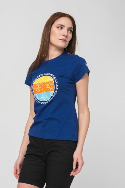 Royal Blue-S Women's Family Wheel T-Shirt - Image 4