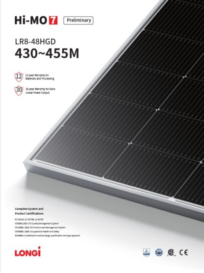 Panel S Hi-MO 7 LR8-48HGD 445M-bifacial