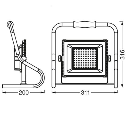 LED WORKLIGHT BATTERY 30W 840 R-ST LEDV - Image 2