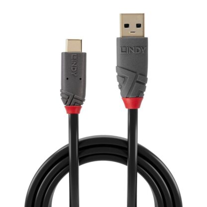Lindy 1.5m USB 3.2 Type A to C Cable, 10Gbps, 5A, PD, Anthra Line - Image 2