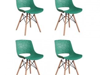 SET OF 4 PIECES GREEN FIZZY CHAIR