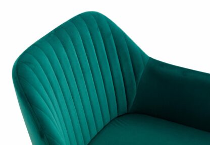 Set of 2 velvet-green armchair type chairs