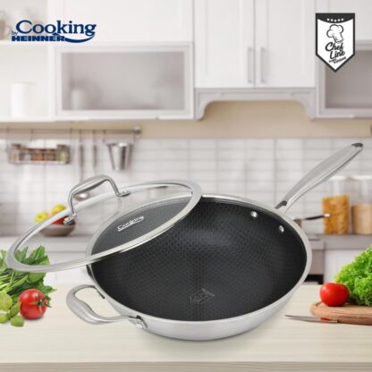 STAINLESS STEEL WOK PAN+COVER 30x8.5CM, TITANIUM3 - Image 7