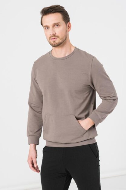 Men's Casual Cotton Blouse Taupe-Xxl - Image 4