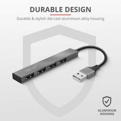 Trust Halyx Aluminium 4 Mini USB Hub - Image 4