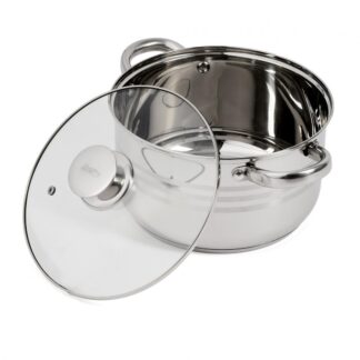 SEMI-STAINLESS STEEL POT + LID, 22X12.5CM, 4.5L, MYRA