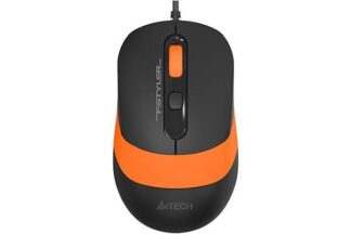 Mouse A4tech wired, 1600 DPI, black/orange