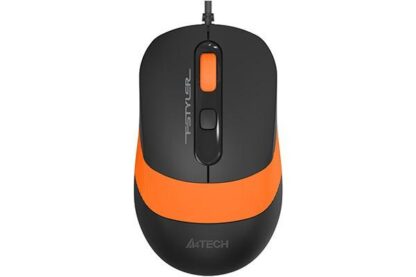 Mouse A4tech wired, 1600 DPI, black/orange