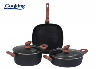 COOKED SET 5 PIECES FORGED ALUMINUM, MORTAR