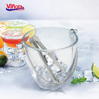 GLASS BREAKFAST BOWL WITH STAINLESS STEEL TONGS 800 ML - Image 5