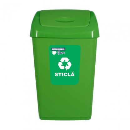 Trash can + LID, RECYCLING 25 L, GREEN