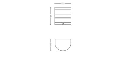 CALGARY WALL LANTERN INOX 1X3.5W 230V - Image 2