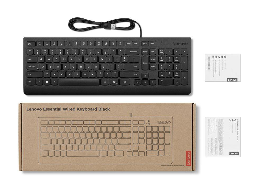 Lenovo Essential Keyboard Serbian Black - Image 3