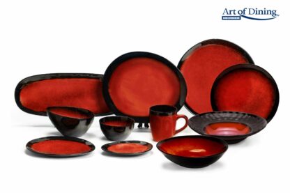SET 6 X OVAL CERAMIC BOWL 20CM, VULCANO - Image 3