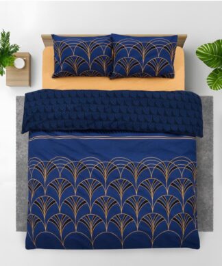 King size linen, cotton, 132 TC, Wave