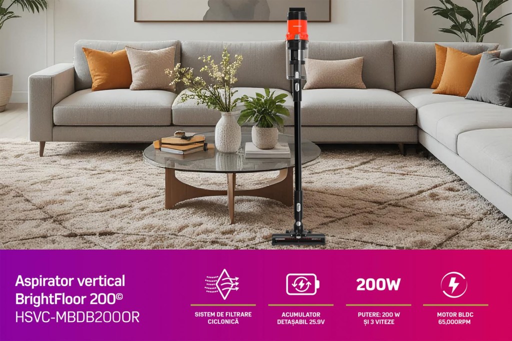 HEINNER BRIGHTFLOOR 200 HSVC-MBDB200OR vertical vacuum cleaner - Image 7