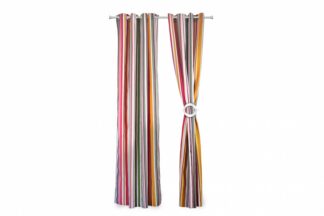 SET 2 curtains 140X270 CM - Pink Stripes