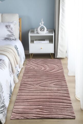 Carpet, embossed pattern, Wave, 80x150 Brown