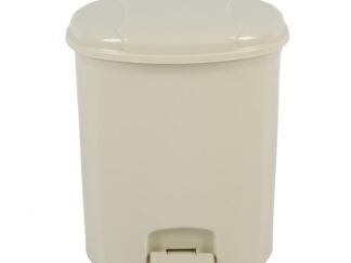 Garbage can with pedal 14L, beige, 23.5X19.5X33 cm