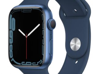 Apple Watch S7 GPS, 45mm Blue Aluminium Case with Abyss Blue Sport Band