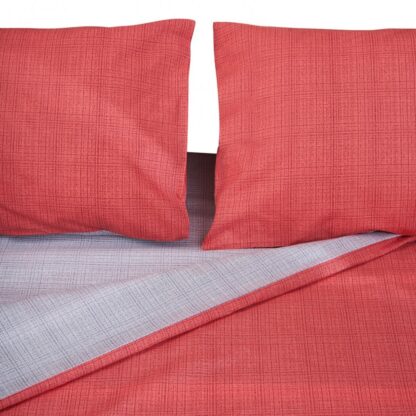 King Size bed set 144TC, brick color - Image 3