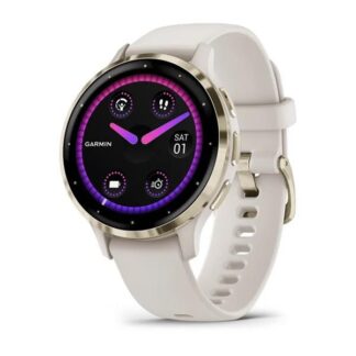 Garmin Venu 3S watch, Ivory/ Soft Gold