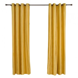 Set of 2 velvet curtains 140x270 cm - Yellow