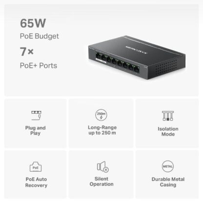MERCUSYS DESKTOP SWITCH 8PORT GB MS108GP - Image 2