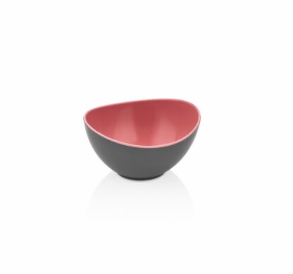 Two-tone oval bowl, plastic 14X12.5X7.5 CM