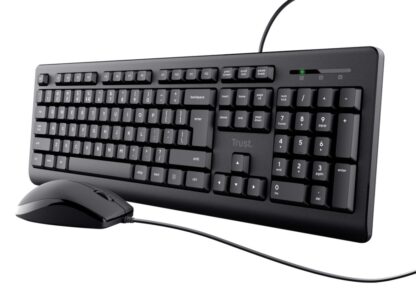 Wired keyboard + mouse kit, black