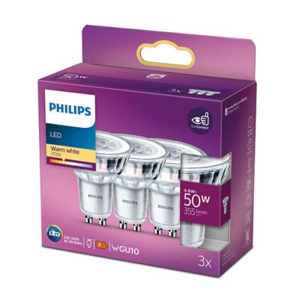 Pack of 3 Philips Classic LED spot bulbs